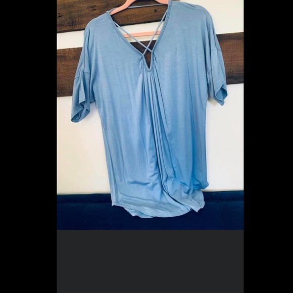 LIGHT BLUE CRIS CROSS SHIRT. BRAND NEW - Picture 1 of 1